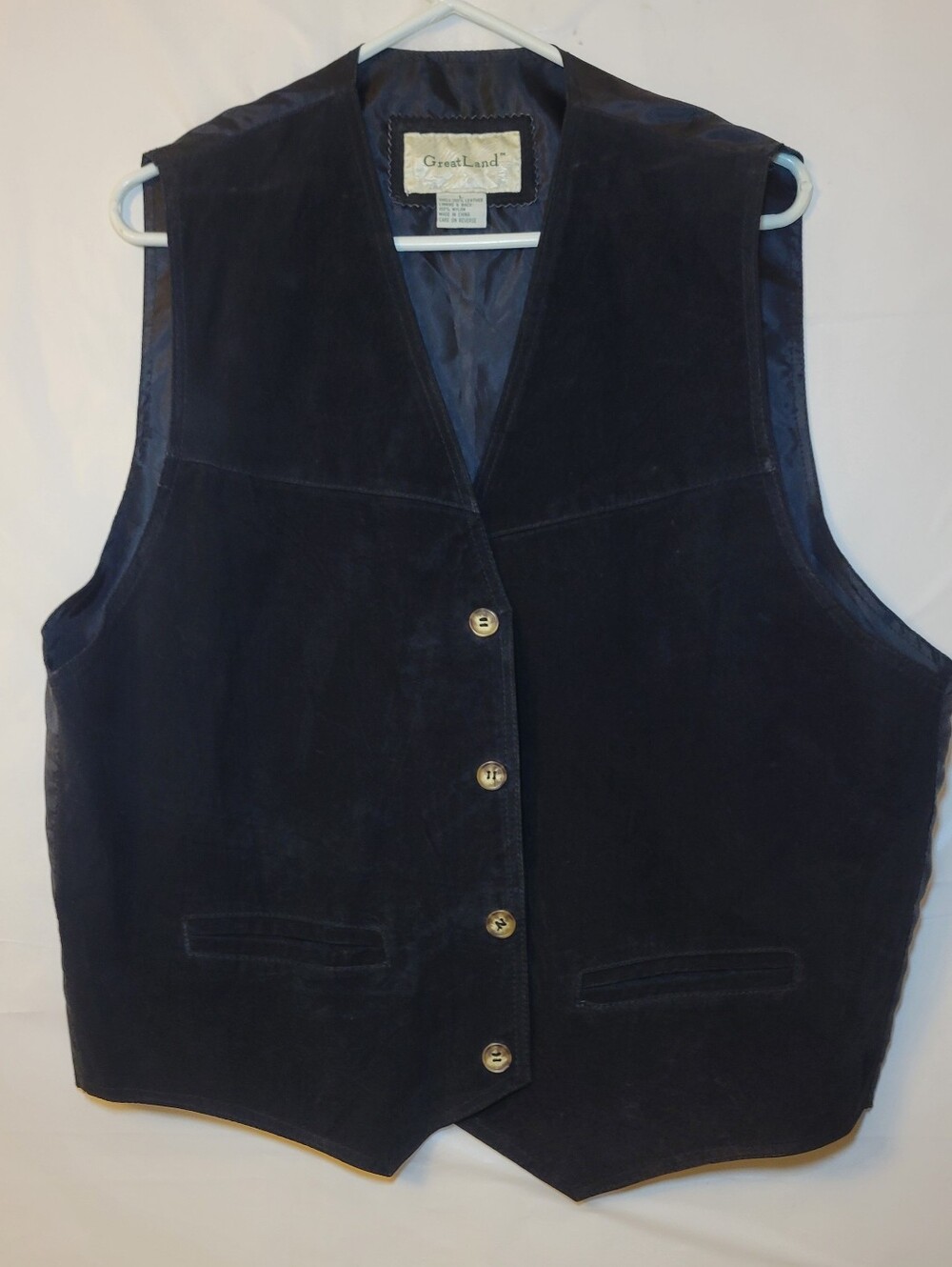 Men's Velvet Vest in Deep Navy